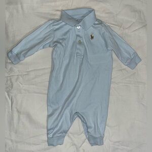 Ralph Lauren Light Blue Baby Footie